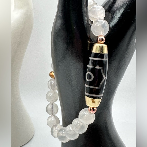 SOUL PURIFIER SELENITE NATURAL STONES BRACELET size 7” - Picture 10 of 10